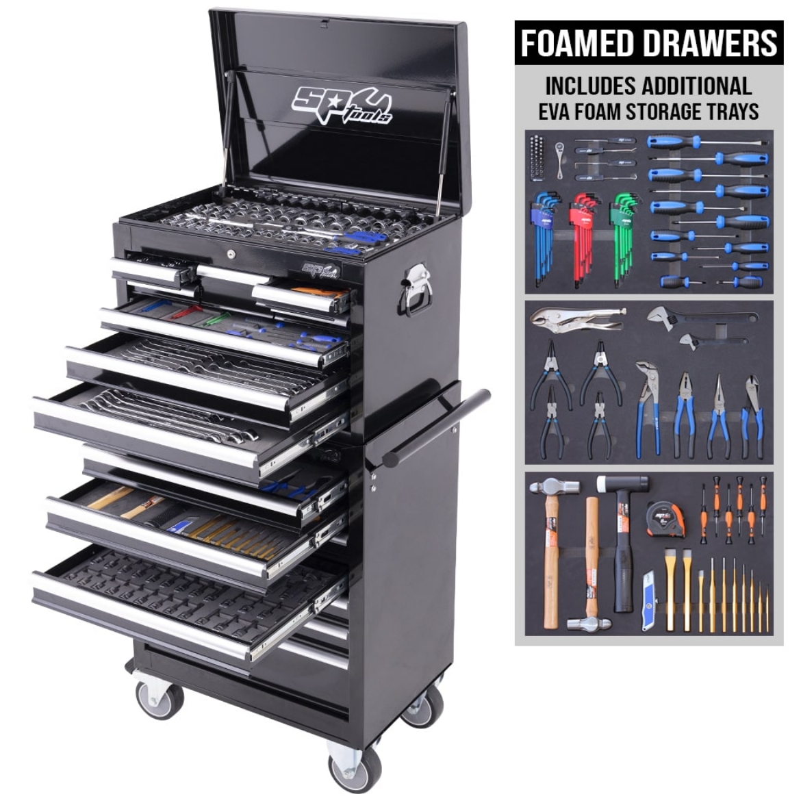 Picture of TOOLKIT 549PC METRIC/SAE - BLACK CUSTOM - BONUS EVA STORAGE TRAYS