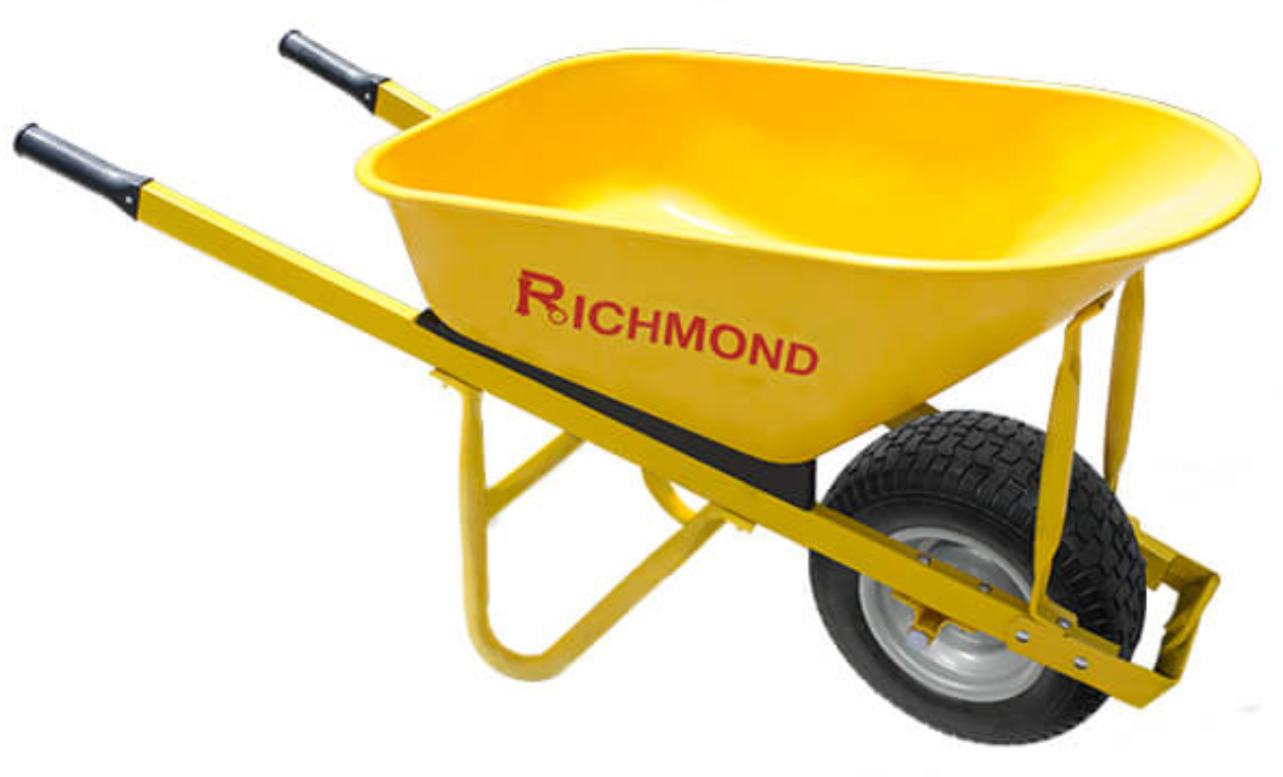 Picture of Wheelbarrow - Steel tray, 16x6.50-8 steel centre puncture proof wheel (WBR205)