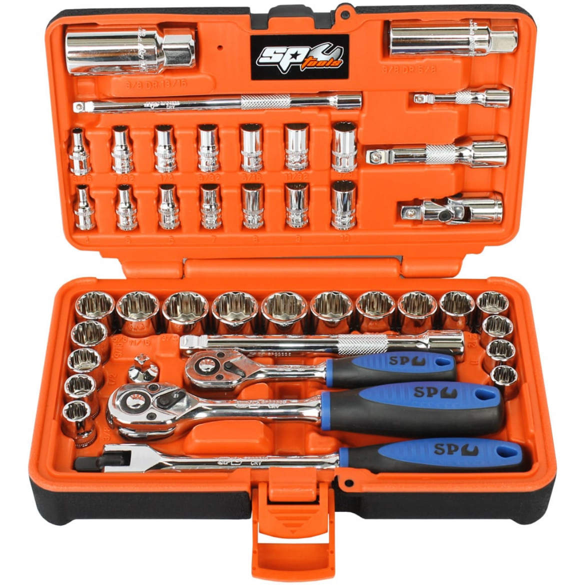 Picture of SOCKET SET IN X-CASE 1/4 " DR & 3/8" DR 12PT 42PC METRIC/SAE