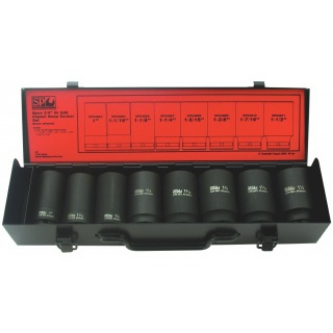 Picture of SOCKET SET DEEP IMPACT 3/4" DR 6PT 8PC SAE - 1, 1-1/16, 1-1/8, 1-1/4, 1-5/16, 1-3/8, 1-7/16 & 1-1/2”