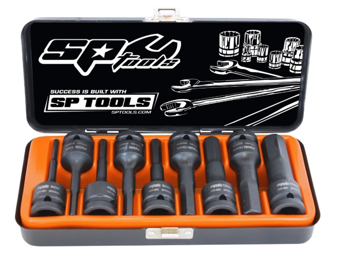 Picture of SOCKET SET INHEX IMPACT 1/2" DR 9PC SAE - 3/16, 7/32, 1/4, 5/16, 3/8, 7/16, 1/2, 9/16 & 5/8”