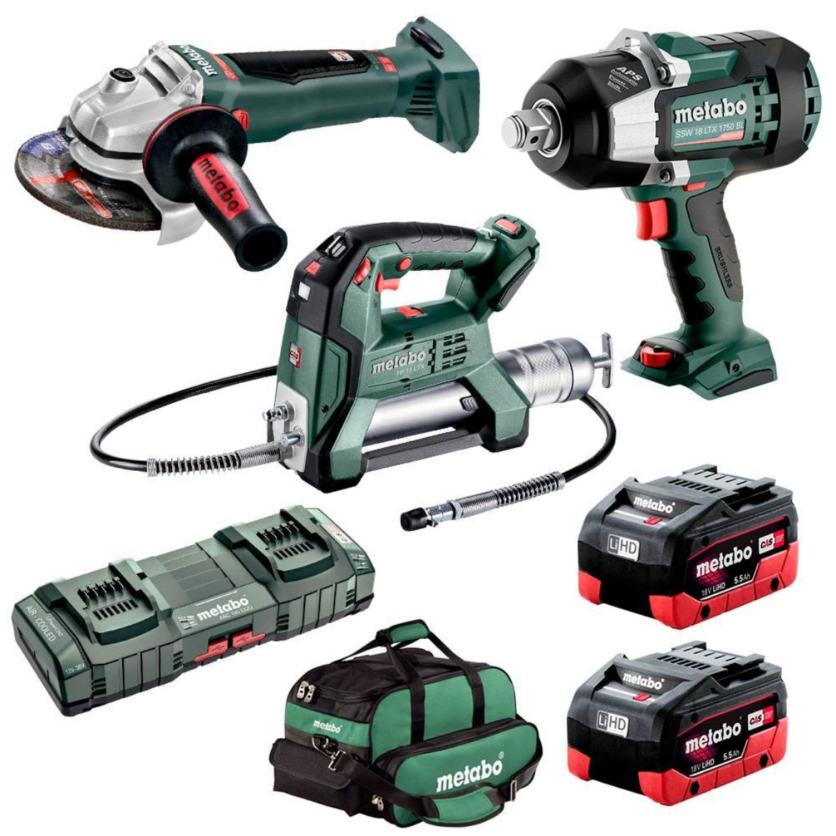 Picture of Metabo MET18MX3SB2HD5.5BN 3 Piece LIHD KIT