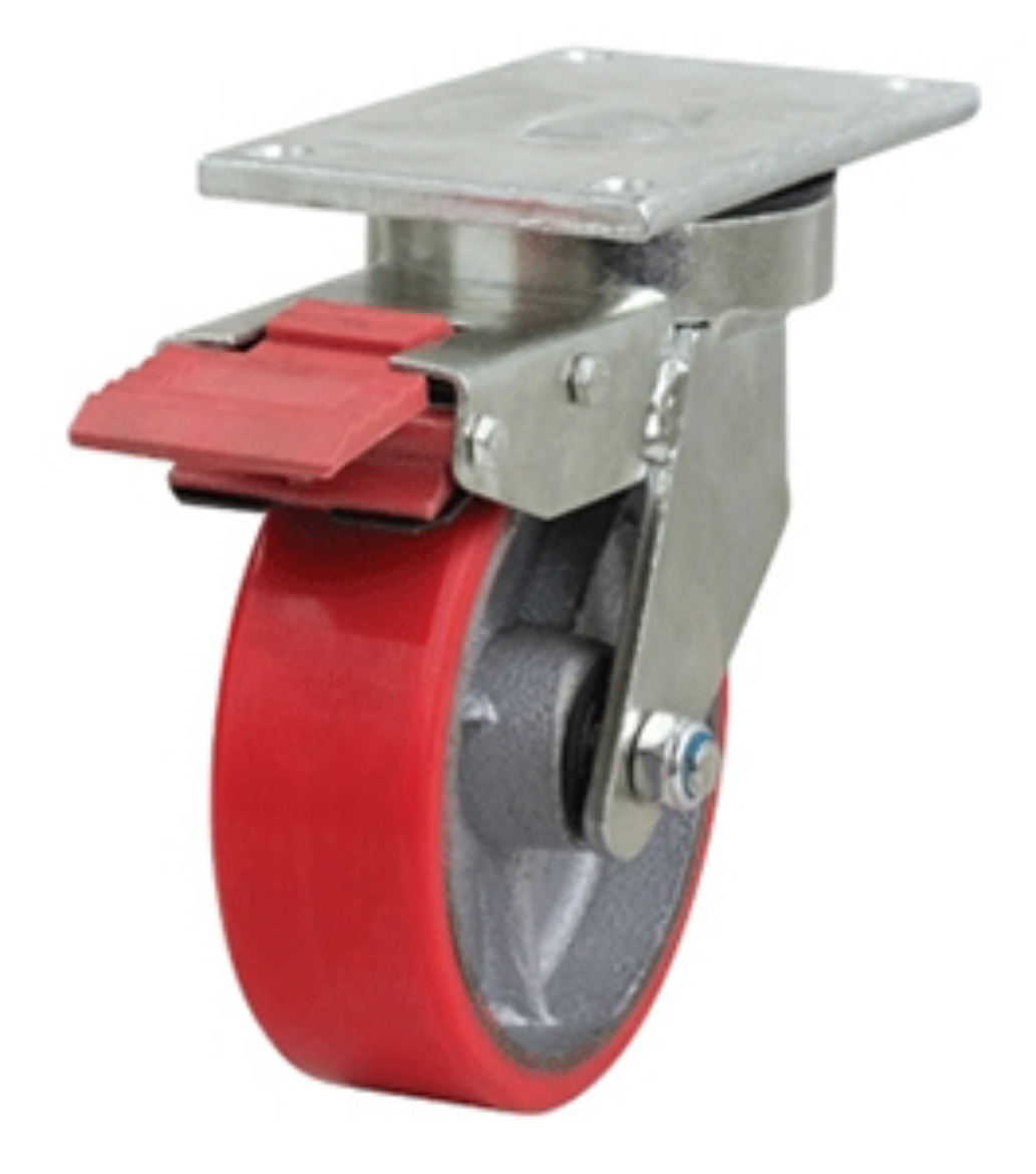 Picture of 150mm Poly Ci Wheel 250/200kg Capacity Waste Bin Castor (S6012SLB)