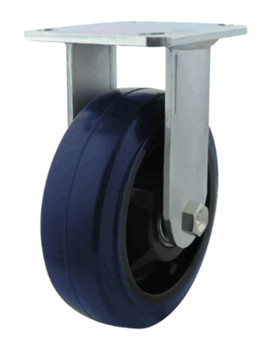 Picture of 150MM BLUE RUB ROLL BRG FIXED PLATE CASTOR (R6631/M3)