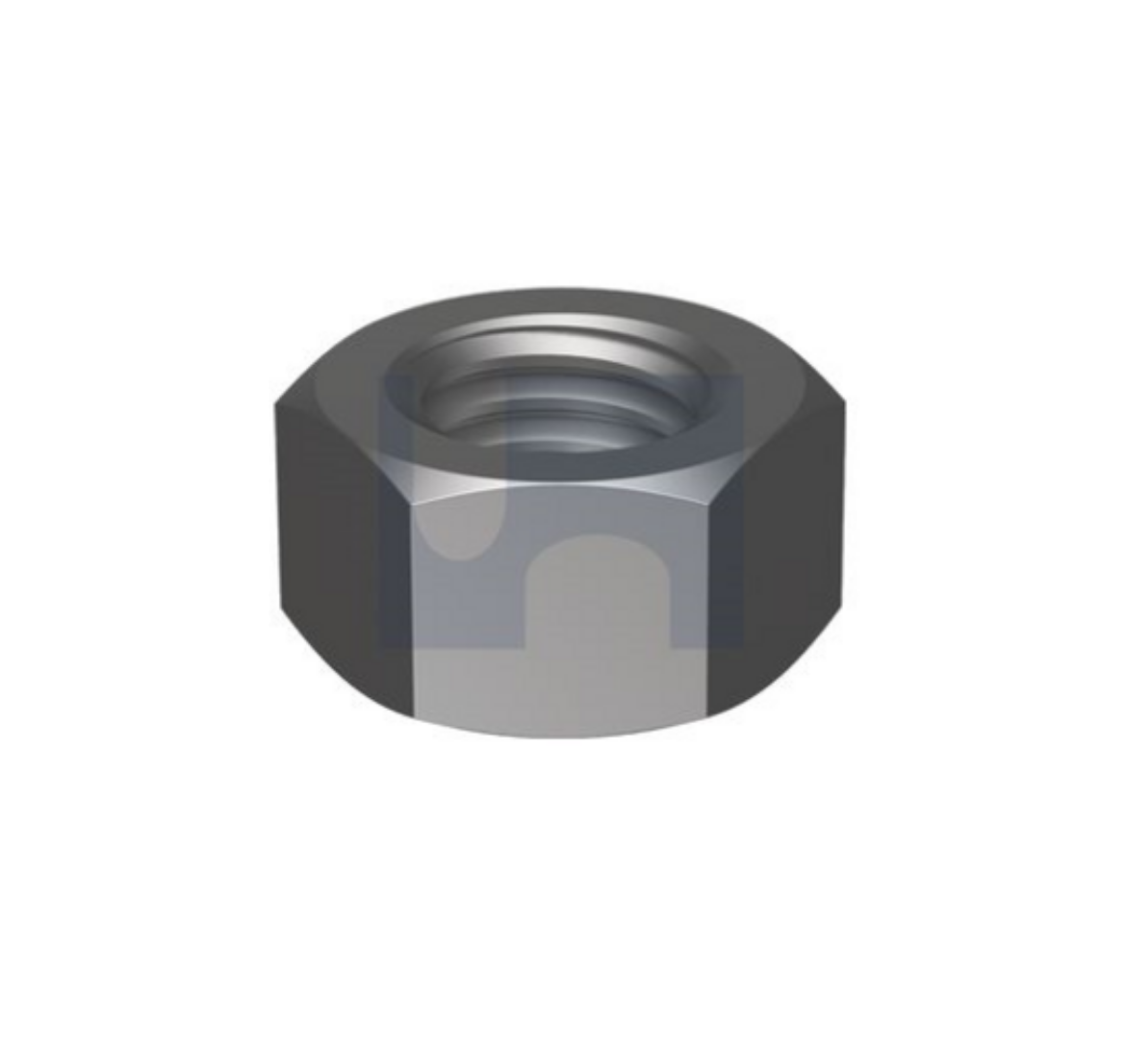 Picture of UNC 1/4 HEX NUT G5 BLACK HT