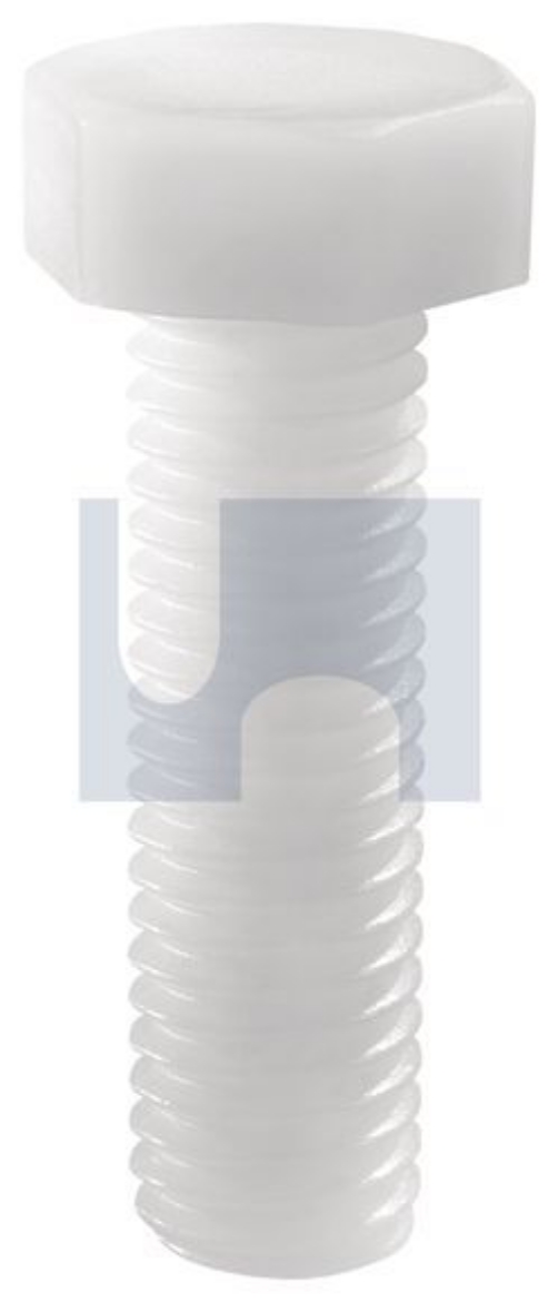 Picture of M8 X 40 HEX HEAD SET SCREW NYLON NATURAL DIN 933 / NYLON