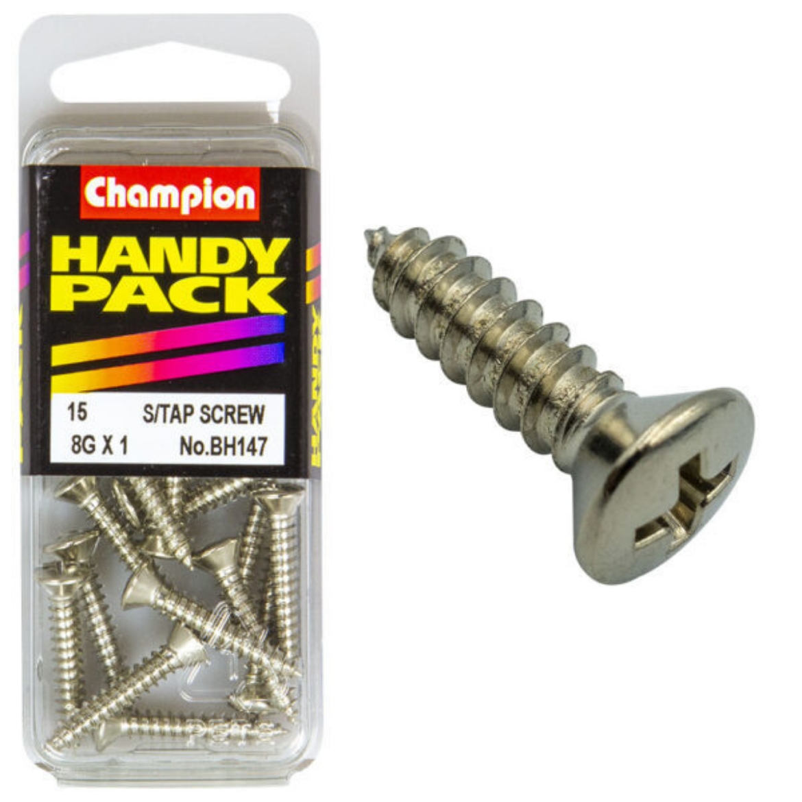 Picture of Handy Pk Self Tap Screw raised head 8g x 1 CST (Pkt.15)