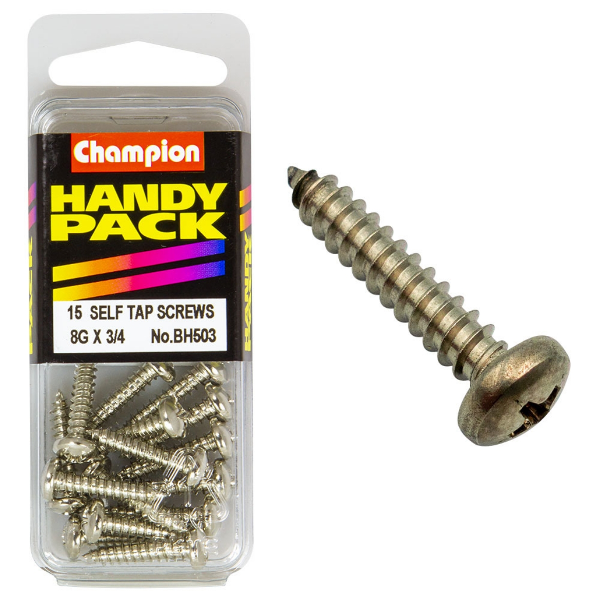 Picture of Handy Pk Self Tap Screw pan head 8g x 3/4 CST (Pkt.15)