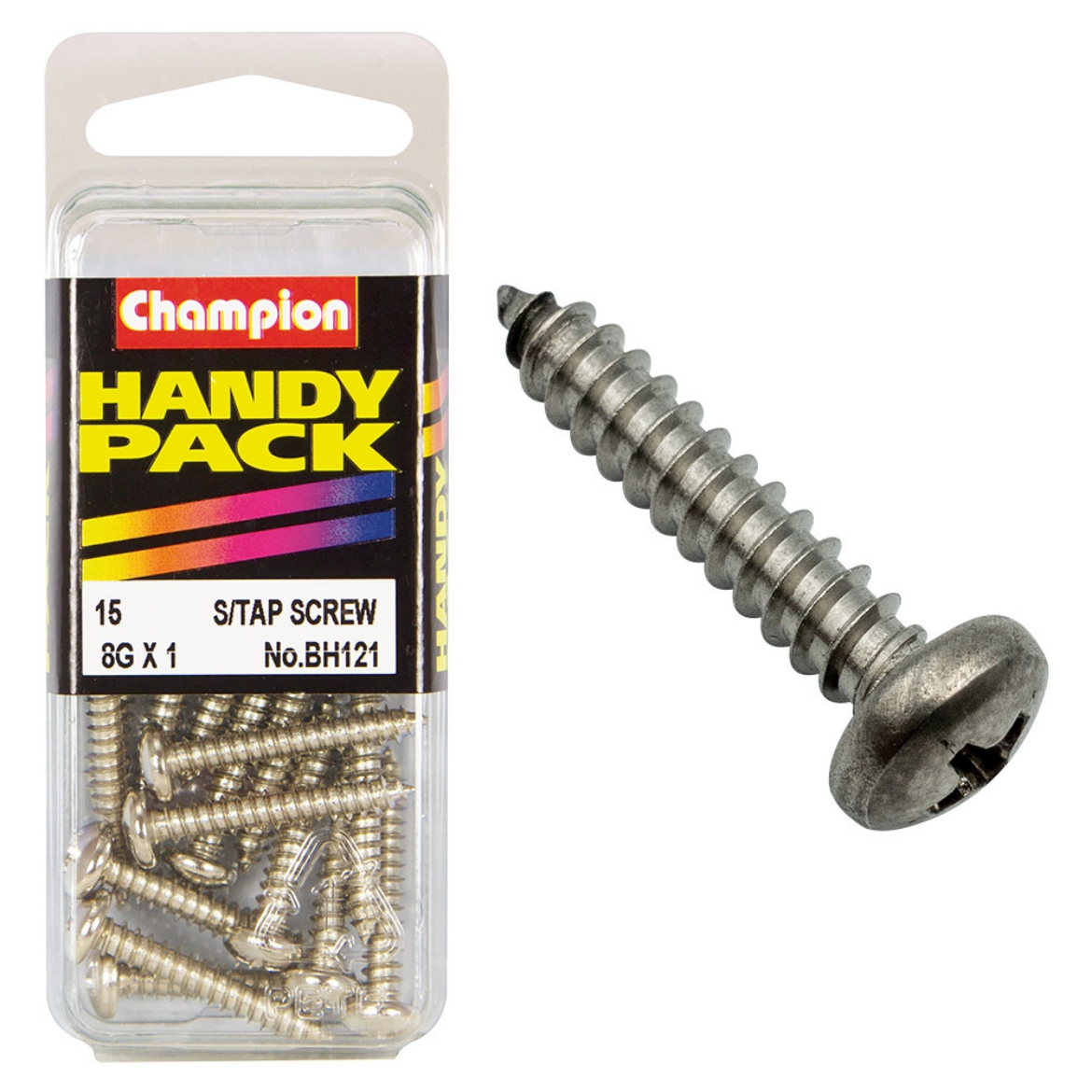 Picture of Handy Pk Self Tap Screw Pan head 8g x 1 CST (Pkt.15)