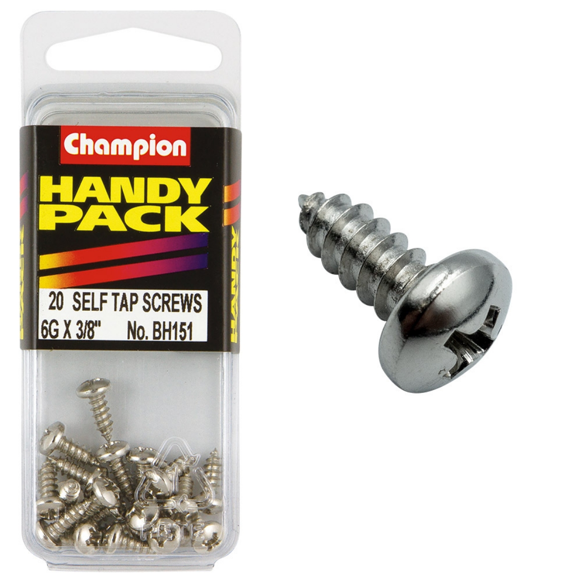 Picture of Handy Pk Self Tap Screw pan head 6g x 3/8 CST (Pkt.20)