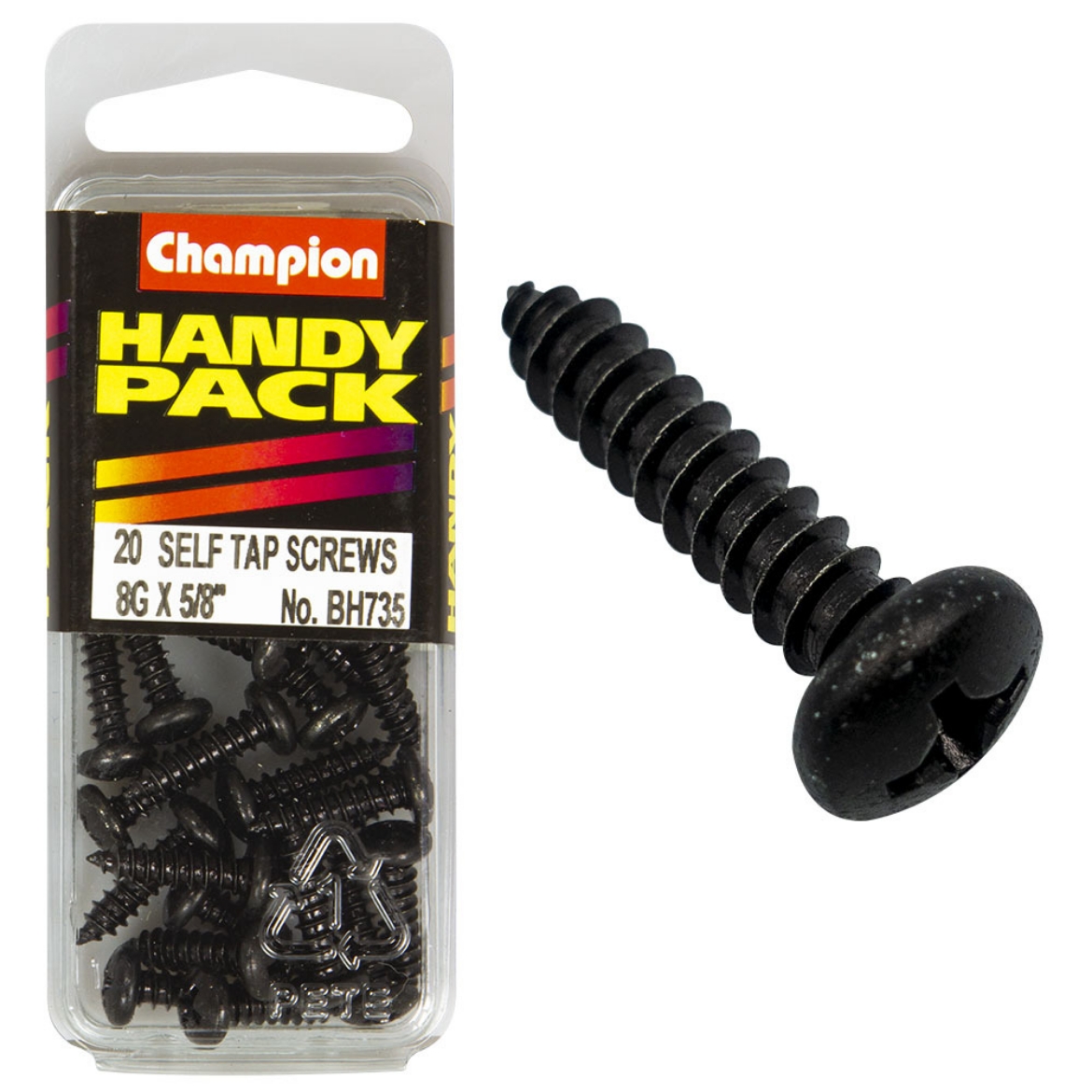 Picture of Handy Pk Self Tap Screw Blk Zinc 8g x 5/8 CST (Pkt.20)