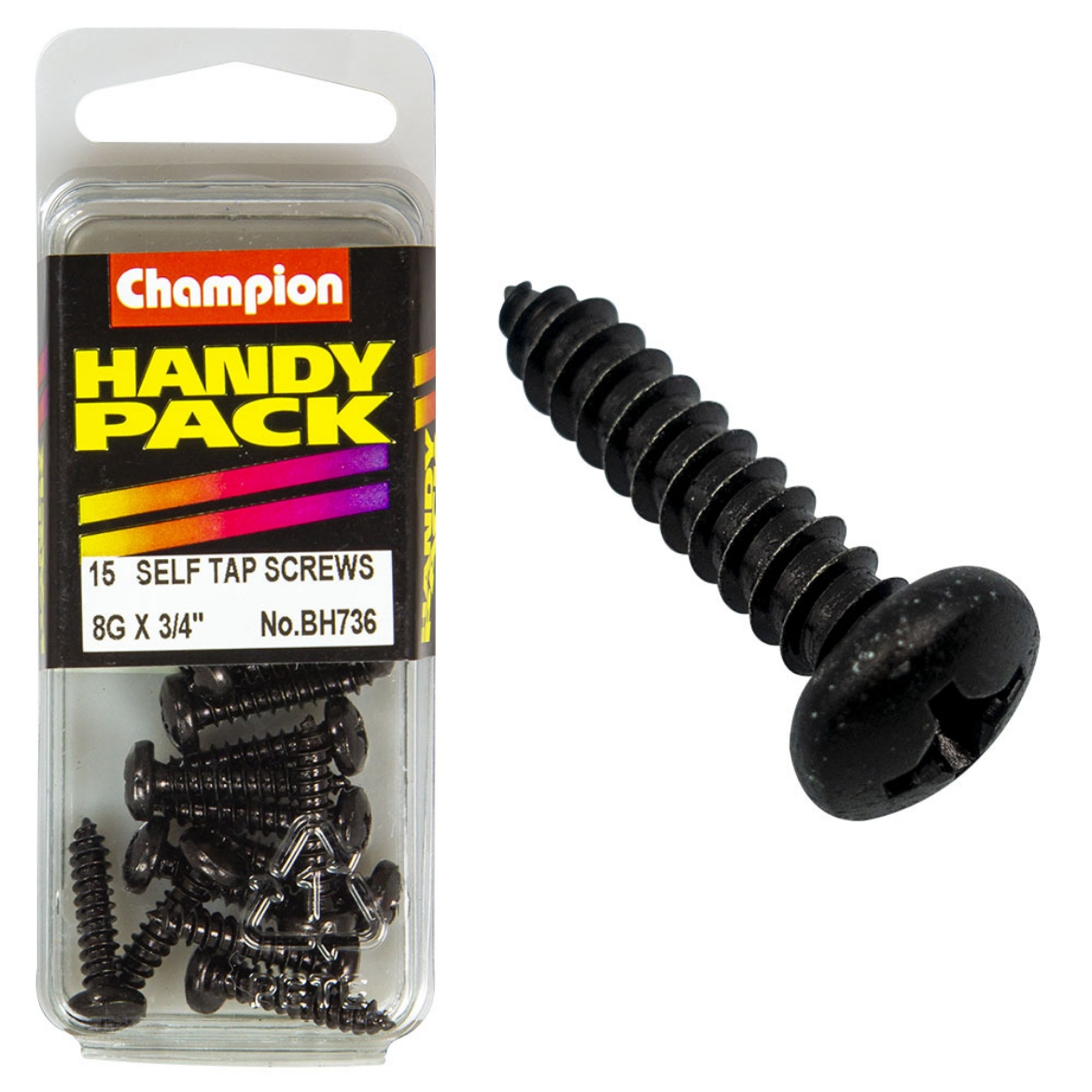 Picture of Handy Pk Self Tap Screw Blk Zinc 8g x 3/4 CST (Pkt.15)