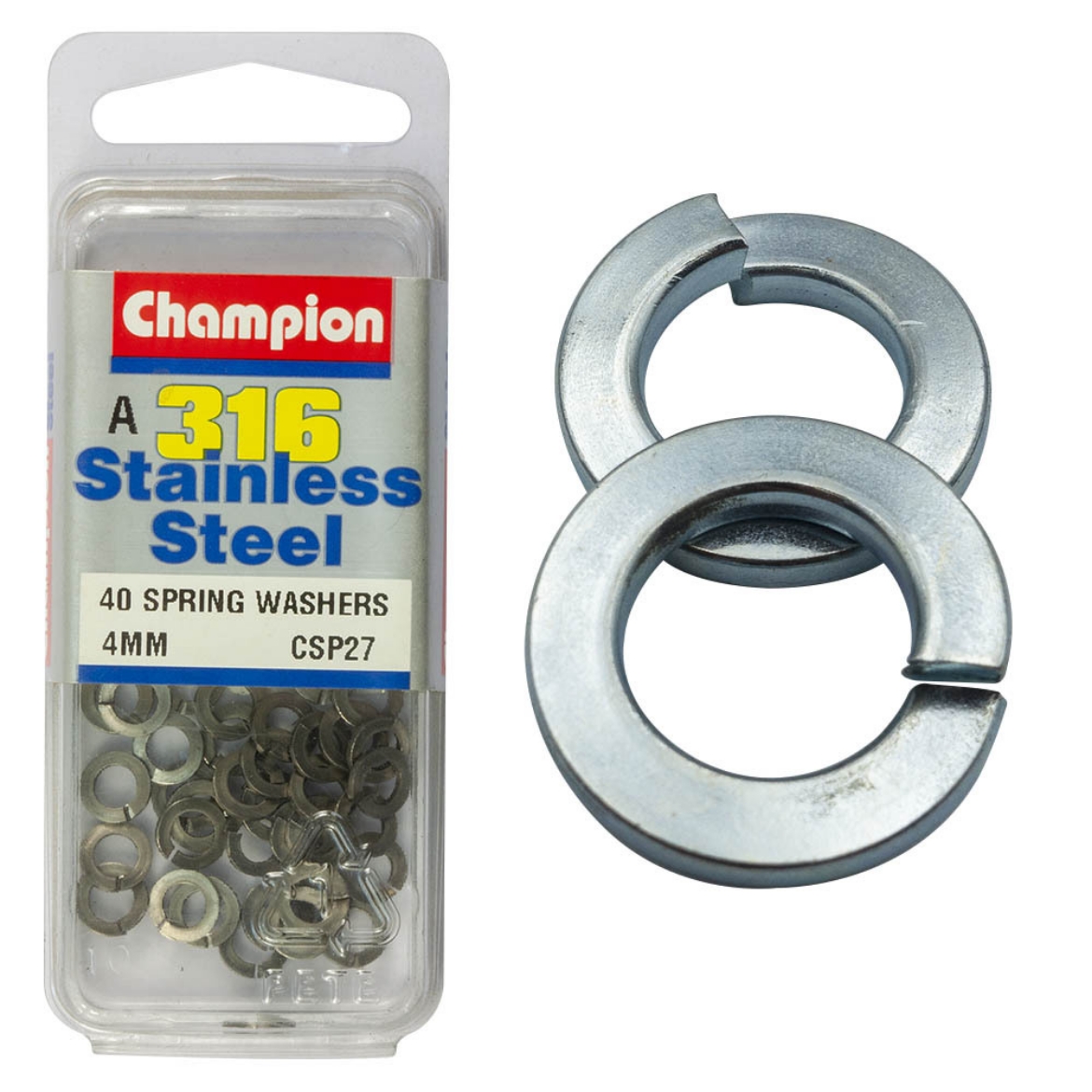 Picture of SPRING WASHERS 4MM STAINLESS STEEL (PKT.40)