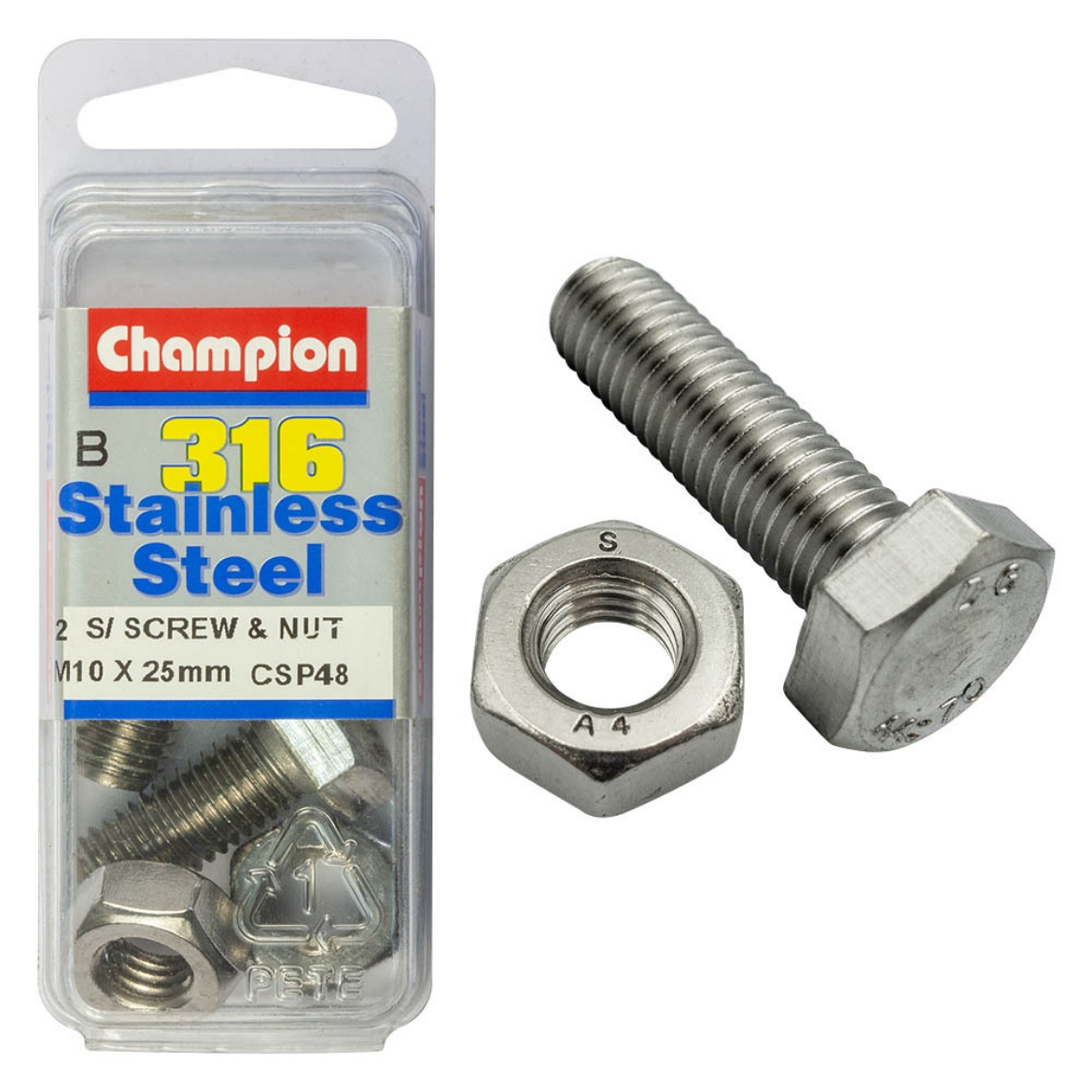 Picture of SET SCREWS & NUTS  10 x 25 (Pkt.2)