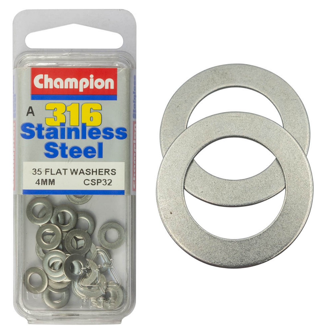 Picture of FLAT WASHERS   4mm (Pkt.35)