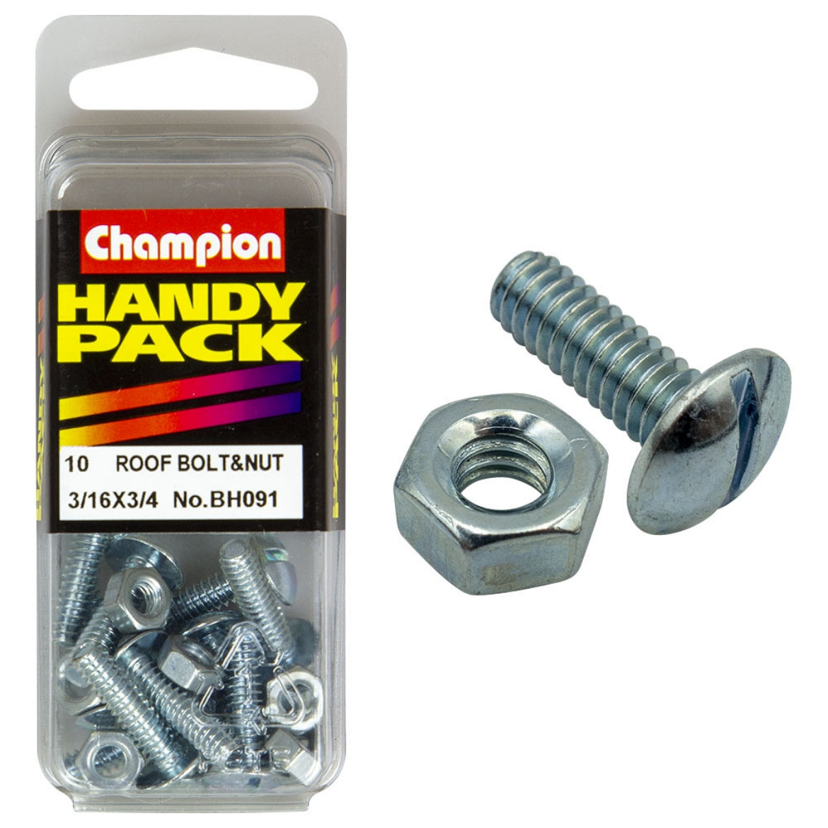 Picture of Handy Pk Roof Bolt/Nut 3/16x3/4 CRB (Pkt.10)