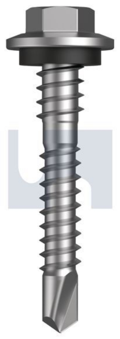 Picture of Metal Self Drilling Screws Flanged Hex w/-Seal,XGrip CL4: #12-14 x 37