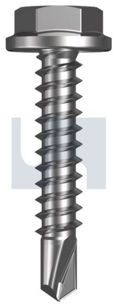 Picture of Metal Self Drilling Screws Flanged Hex, Zinc Yellow: #10-16 x 25