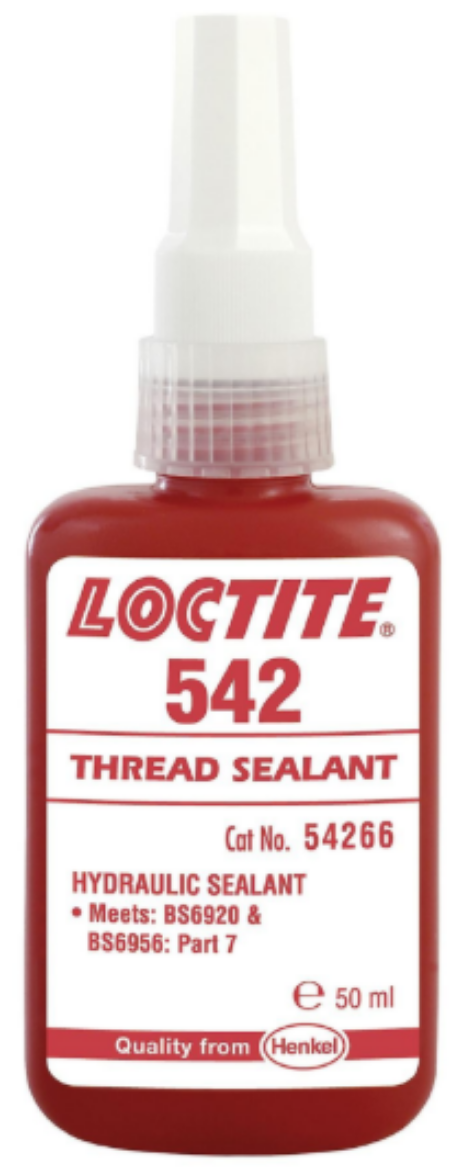 Picture of LOCTITE 542 MEDIUM STRENGHT FAST CURE HYDRAULIC THREAD SEALANT 50ML