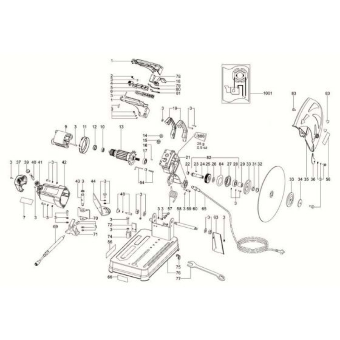 Picture of METABO NO.3 SCREW SET (TO SUIT: CS 23-355)