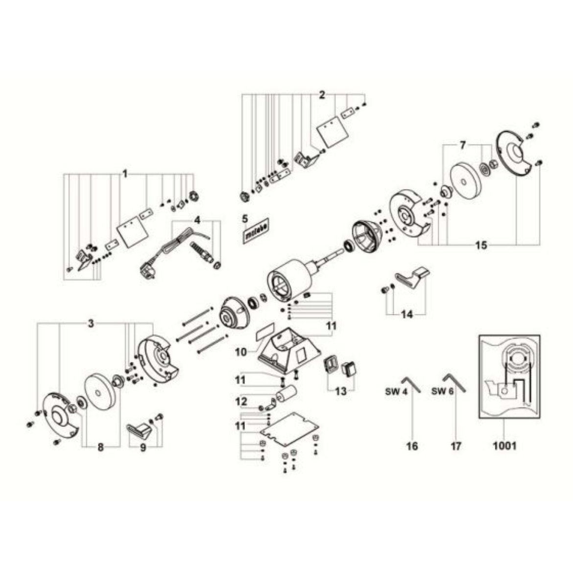 Picture of METABO DS 150 LEFT SIDE FLANGE KIT (SPARE PART)