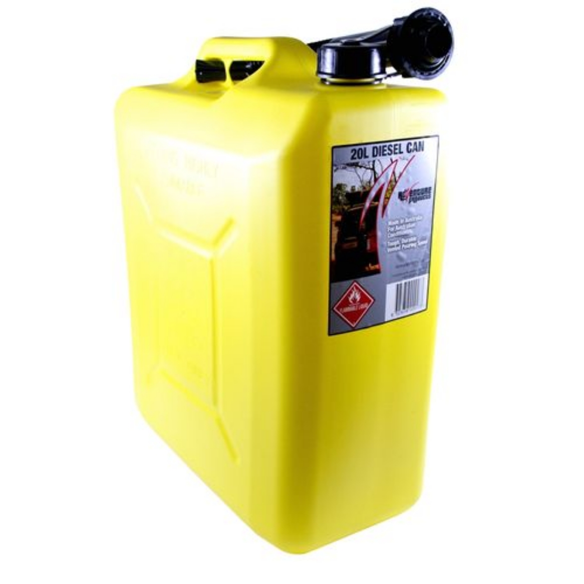 Picture of 20L Jerry Can - Yellow Plastic - Including External Pourer