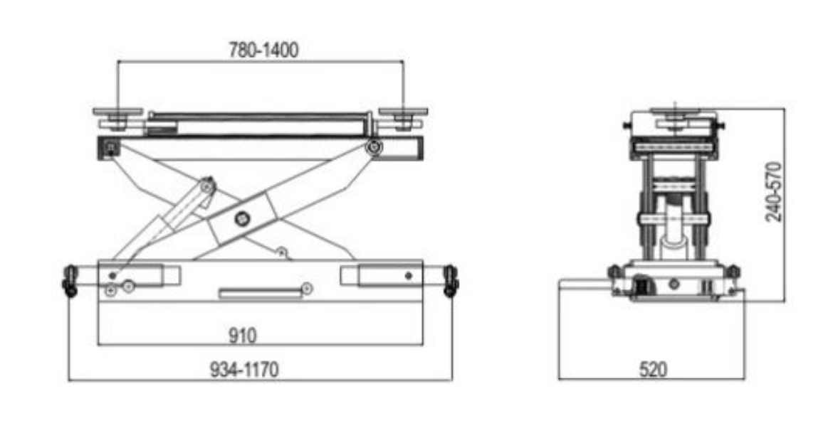 Picture of Heavy Duty 3 Tonne Rolling Jack For Truck Hoist Air Operated Suit YL-6500