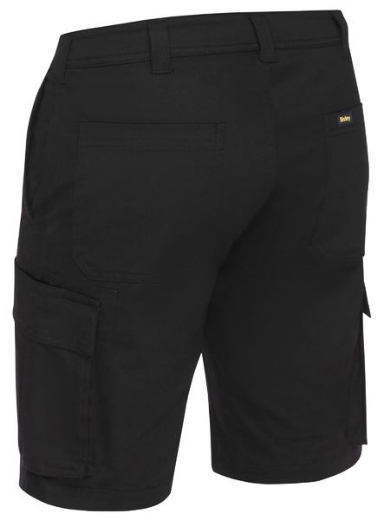 Picture of STRETCH COTTON DRILL CARGO SHORT - BLACK - SIZE 107