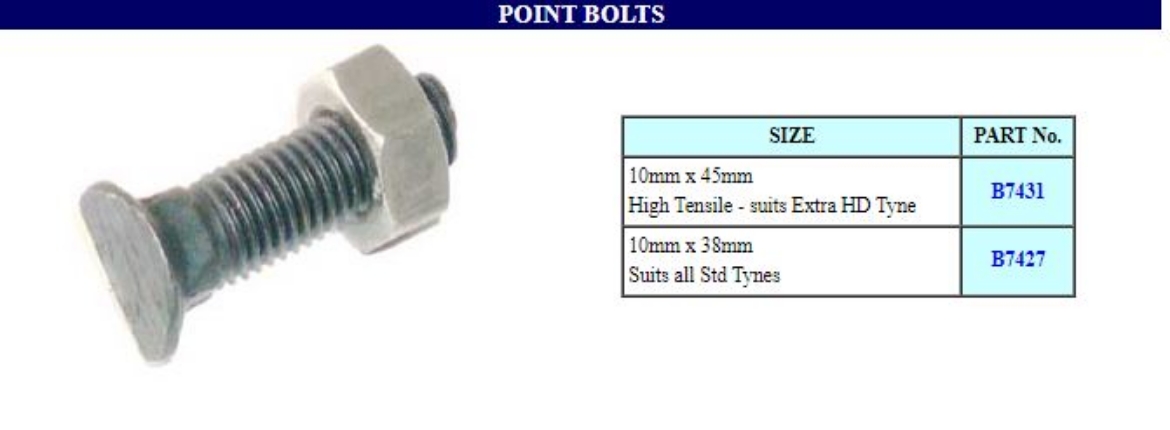 Picture of 10 x 38mm Spec Plow Bolt and Nut