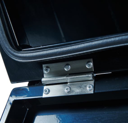 Picture of PARAMOUNT TAPERED UNDER TRAY STEEL TOOLBOX - LEFT OF WHEEL - BLACK (750L X 260W X 405H)