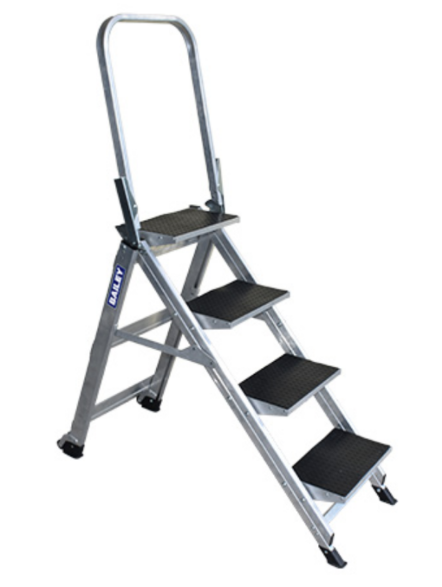 Picture of Bailey Stairway 4 Step with Safety Rail 150kg Ind Platform Ladder