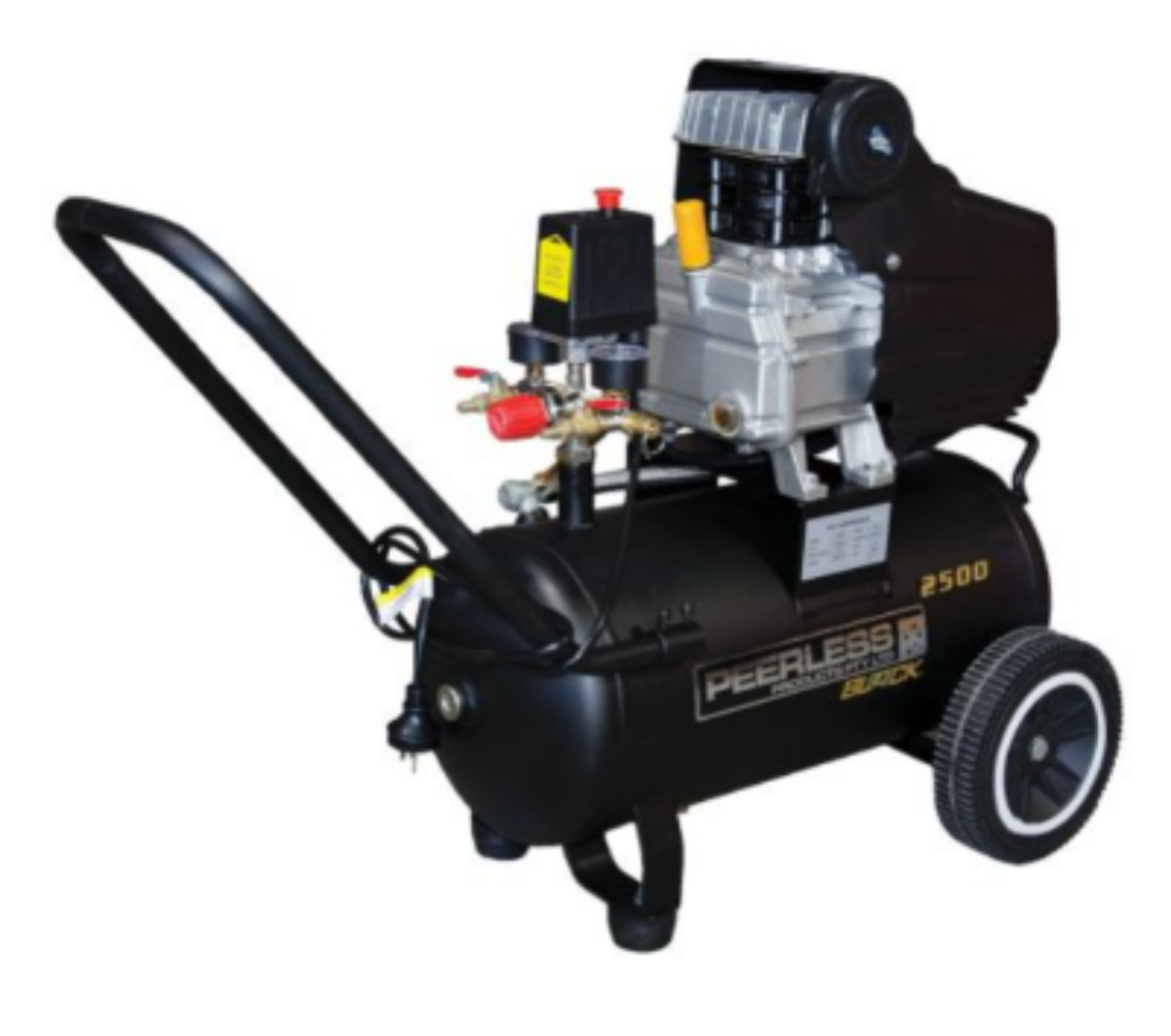 Picture of PEERLESS SINGLE PHASE AIR COMPRESSOR BLACK: DIRECT DRIVE 154LPM 10AMP 2.5HP