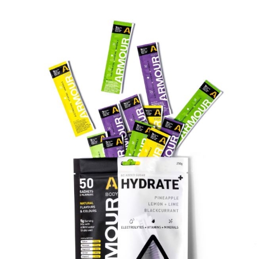 Picture of BODY ARMOUR Hydrate+ Hypotonic Sachets - Mixed (50 Pack)