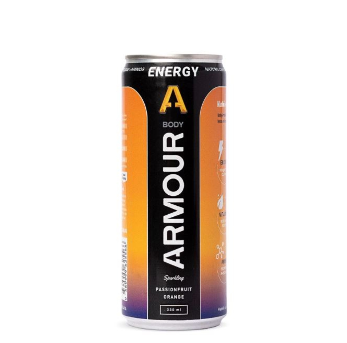 Picture of BODY ARMOUR Energy+ Zero Sugar Can - Passionfruit & Orange