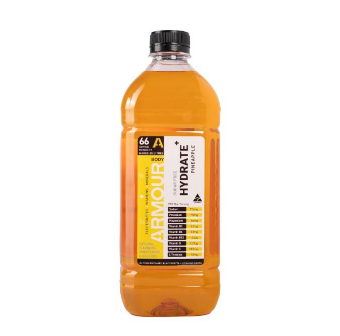 Picture of BODY ARMOUR Hydrate+ Hypotonic 2L Concentrate - Pineapple