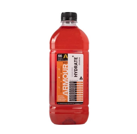 Picture of BODY ARMOUR Hydrate+ Hypotonic 2L Concentrate - Orange