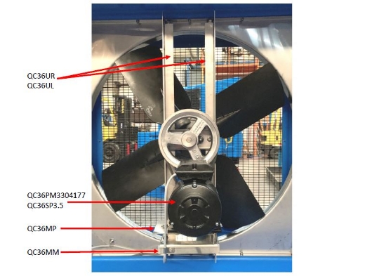 Picture of QUIETAIRE MOTOR MOUNT TO SUIT QC36V (304 SS)