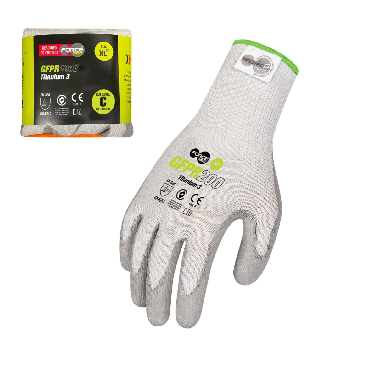 Picture of Force360 Titanium 3 PU Glove (Cut Level C) Large