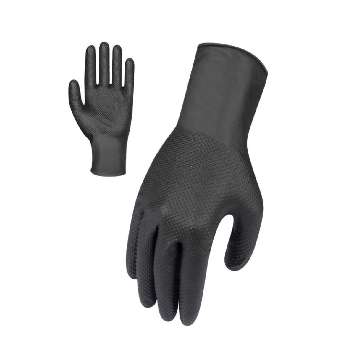 Picture of Force360 SafeTouch Industrial Disposable Nitrile Glove - Black 2 Extra Large