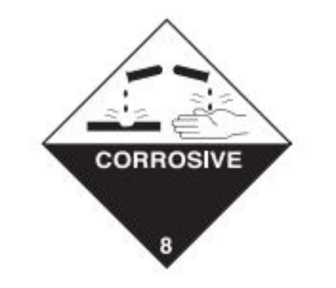 Picture of CORROSIVE 8 SIGN 250MM X 250MM METAL (Complies With Australian Standard AS 1216 2006)